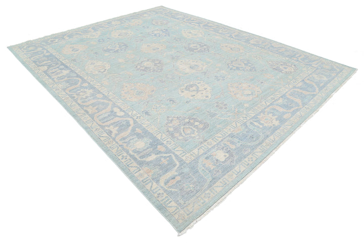 Hand Knotted Oushak Wool Rug 9' 3" x 11' 9" - No. AT79326
