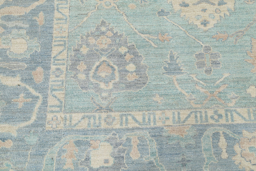 Hand Knotted Oushak Wool Rug 9' 3" x 11' 9" - No. AT79326
