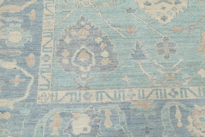 Hand Knotted Oushak Wool Rug 9' 3" x 11' 9" - No. AT79326
