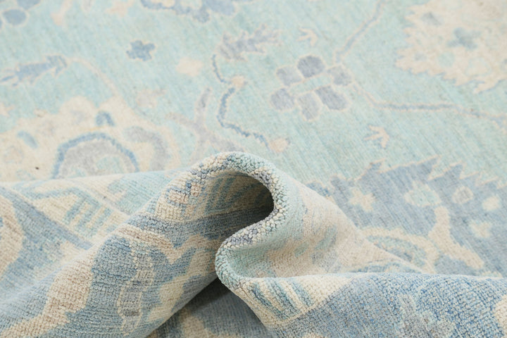 Hand Knotted Oushak Wool Rug 9' 3" x 11' 9" - No. AT79326