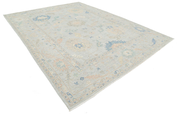 Hand Knotted Oushak Wool Rug 10' 0" x 13' 3" - No. AT63424