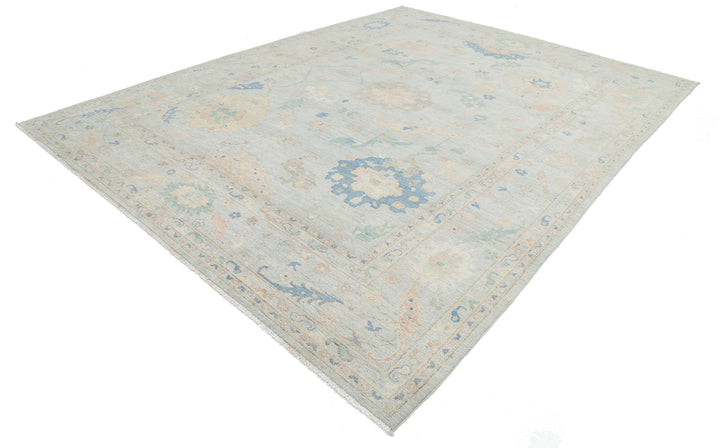 Hand Knotted Oushak Wool Rug 10' 0" x 13' 3" - No. AT63424