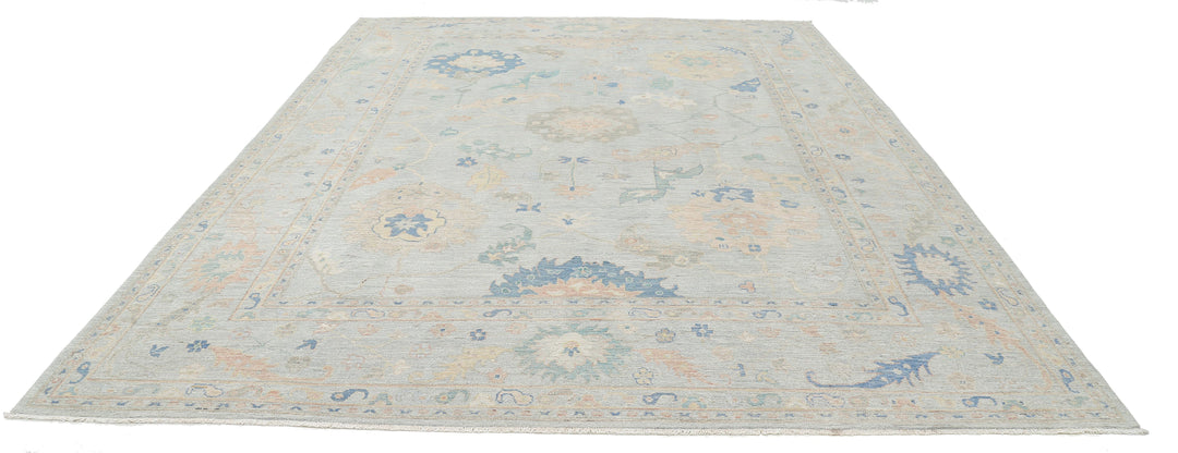 Hand Knotted Oushak Wool Rug 10' 0" x 13' 3" - No. AT63424