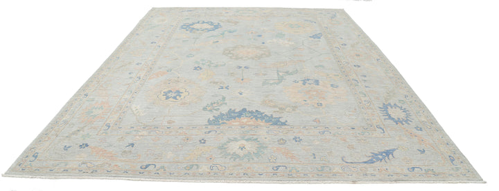 Hand Knotted Oushak Wool Rug 10' 0" x 13' 3" - No. AT63424
