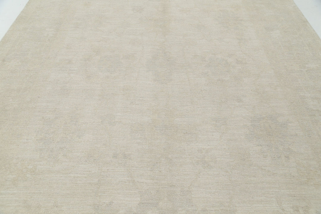 Hand Knotted Oushak Wool Rug 9' 0" x 11' 9" - No. AT34769