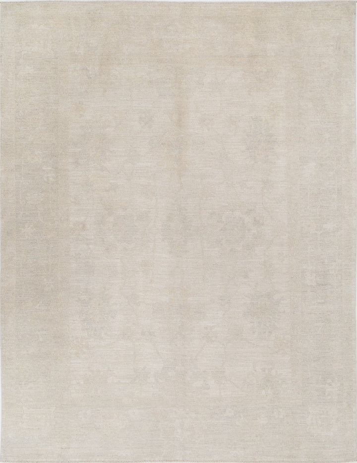 Hand Knotted Oushak Wool Rug 9' 0" x 11' 9" - No. AT34769