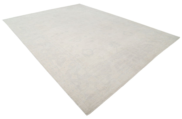 Hand Knotted Oushak Wool Rug 10' 6" x 13' 11" - No. AT63862