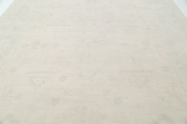 Hand Knotted Oushak Wool Rug 10' 6" x 13' 11" - No. AT63862