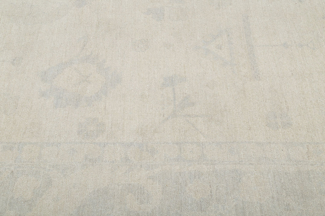 Hand Knotted Oushak Wool Rug 10' 6" x 13' 11" - No. AT63862