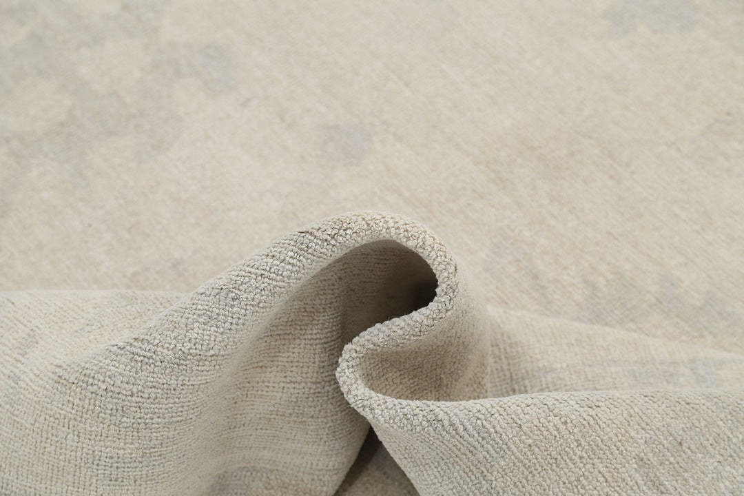 Hand Knotted Oushak Wool Rug 10' 6" x 13' 11" - No. AT63862