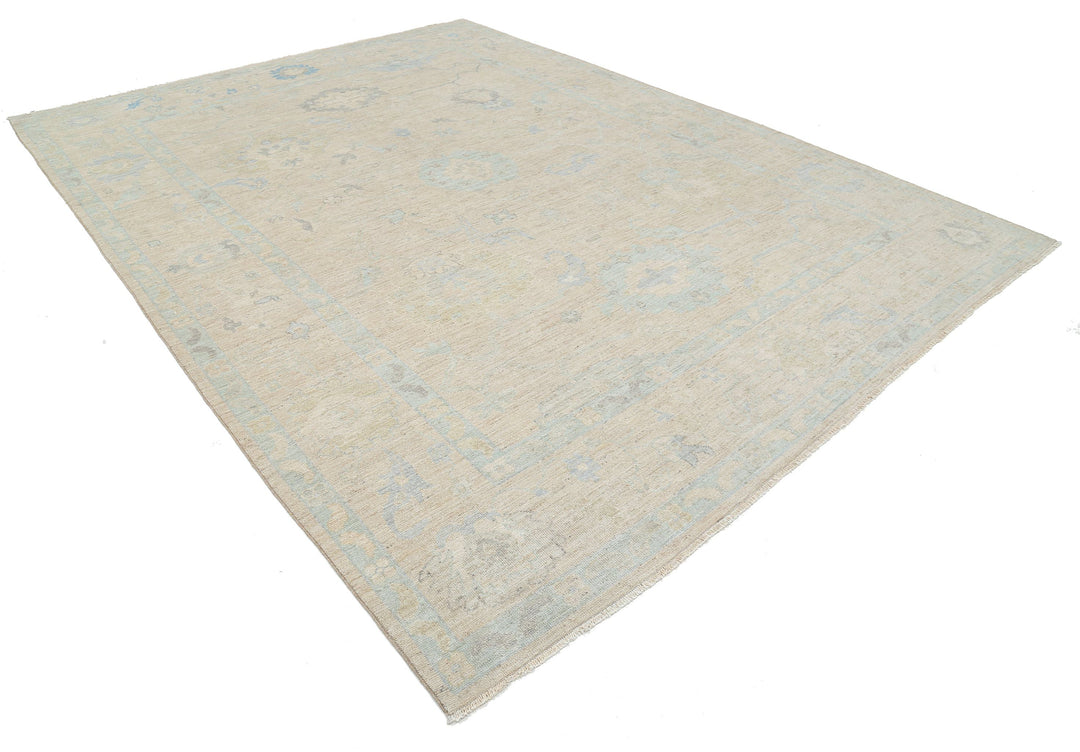 Hand Knotted Oushak Wool Rug 9' 0" x 11' 10" - No. AT17109