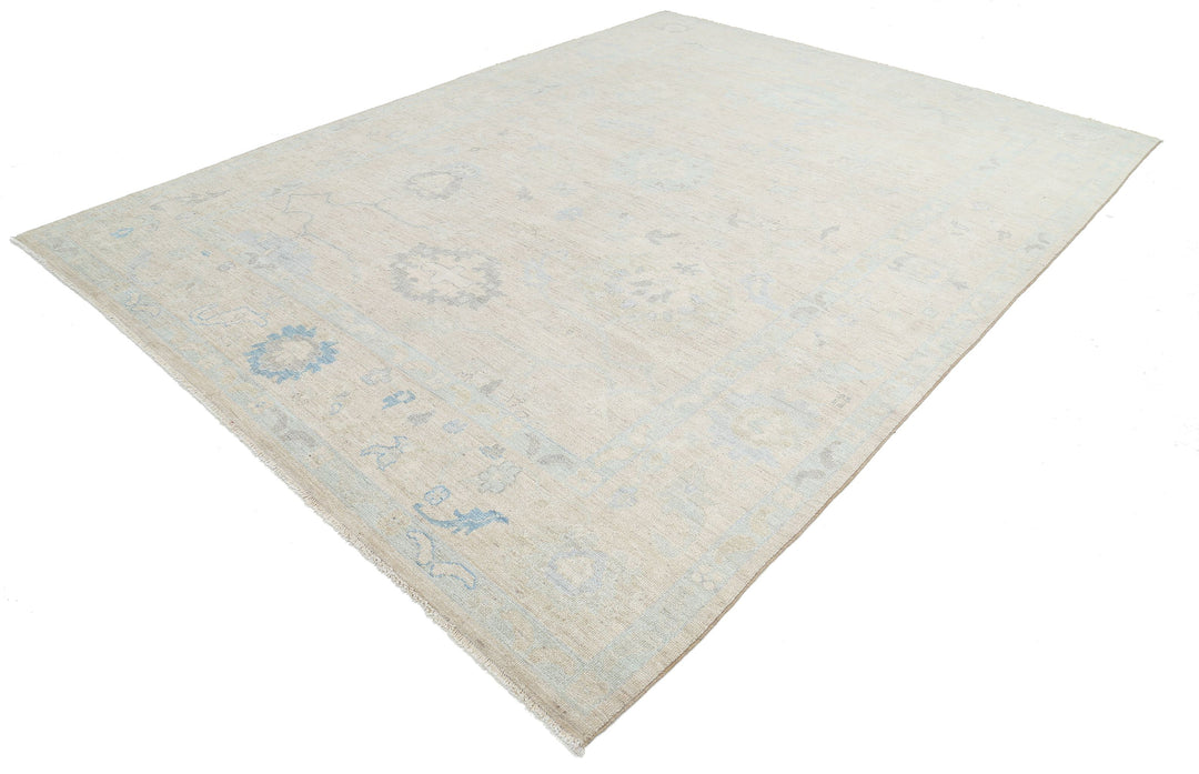 Hand Knotted Oushak Wool Rug 9' 0" x 11' 10" - No. AT17109