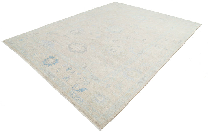 Hand Knotted Oushak Wool Rug 9' 0" x 11' 10" - No. AT17109