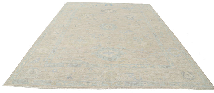Hand Knotted Oushak Wool Rug 9' 0" x 11' 10" - No. AT17109