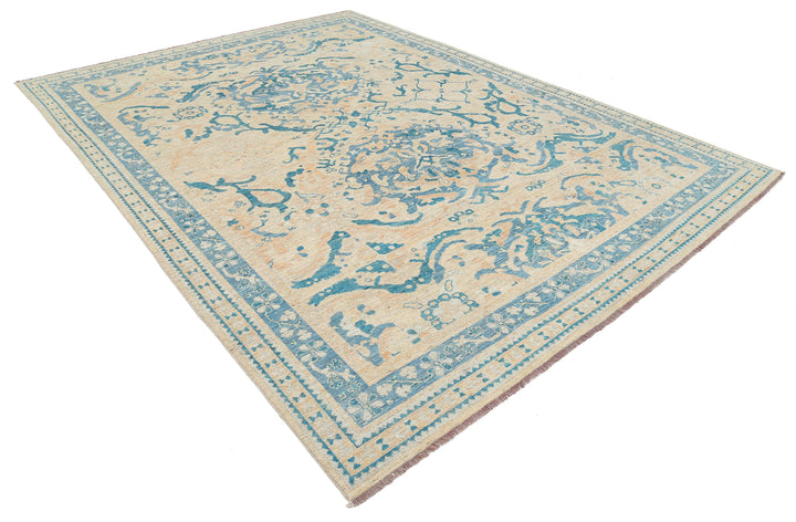 Hand Knotted Oushak Wool Rug 8' 9" x 11' 7" - No. AT51451