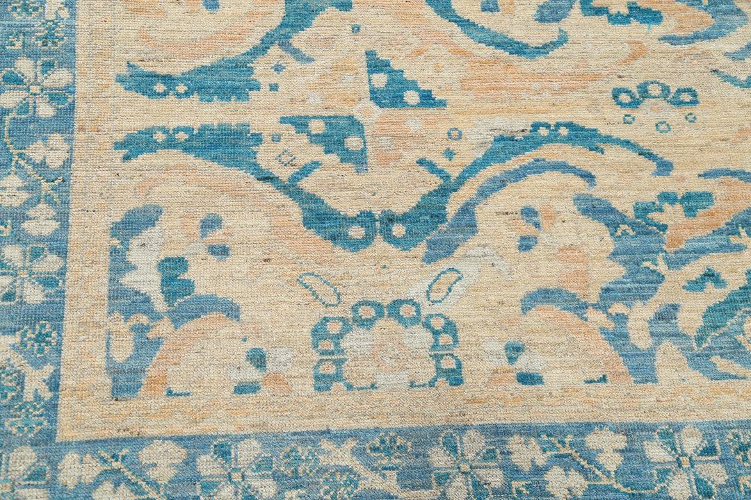 Hand Knotted Oushak Wool Rug 8' 9" x 11' 7" - No. AT51451