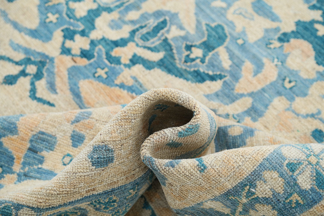 Hand Knotted Oushak Wool Rug 8' 9" x 11' 7" - No. AT51451