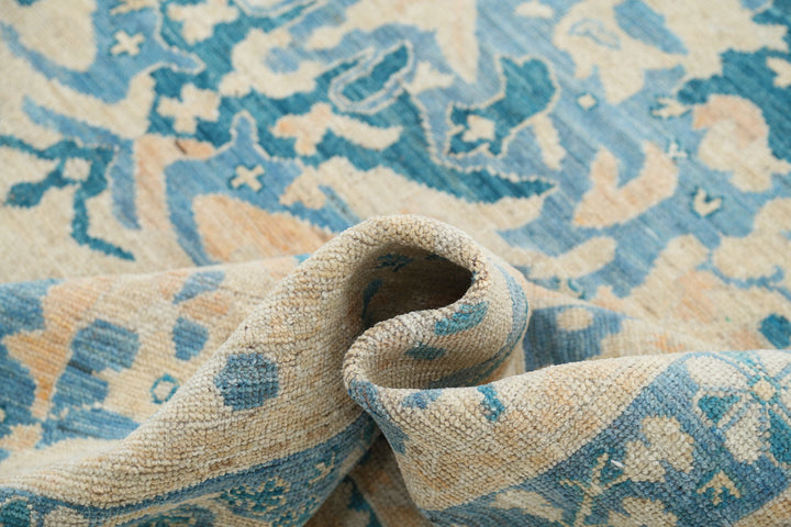 Hand Knotted Oushak Wool Rug 8' 9" x 11' 7" - No. AT51451