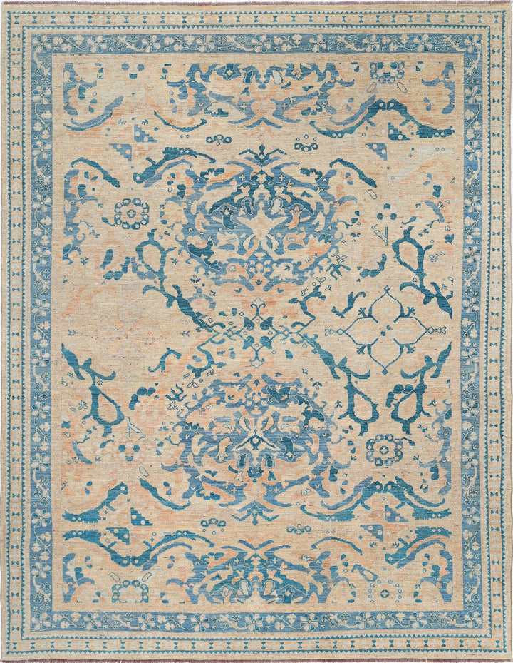 Hand Knotted Oushak Wool Rug 8' 9" x 11' 7" - No. AT51451