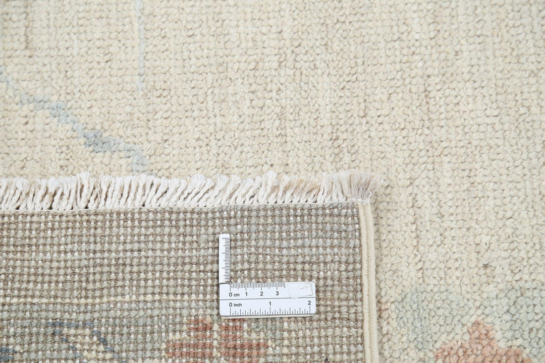 Hand Knotted Oushak Wool Rug 9' 0" x 11' 7" - No. AT93316