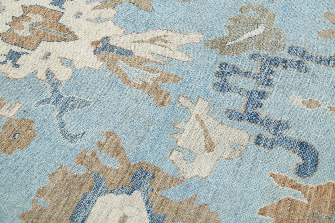 Hand Knotted Oushak Wool Rug 9' 0" x 11' 10" - No. AT66619