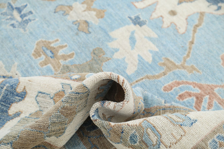 Hand Knotted Oushak Wool Rug 9' 0" x 11' 10" - No. AT66619