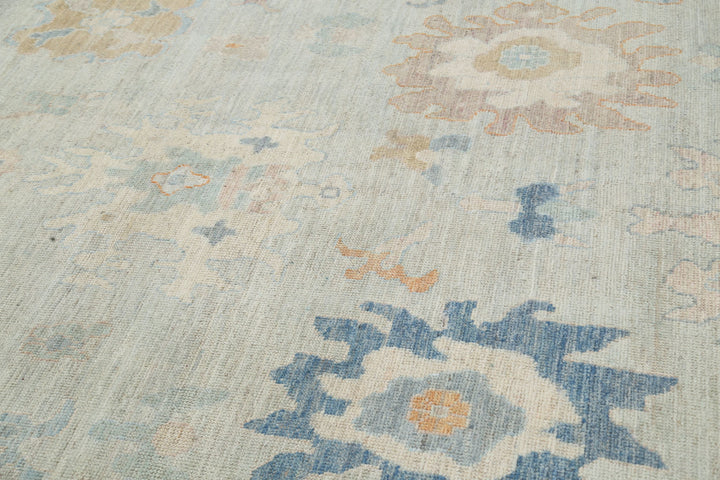 Hand Knotted Oushak Wool Rug 10' 4" x 14' 2" - No. AT57968