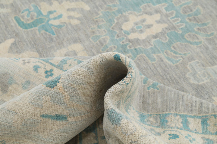 Hand Knotted Oushak Wool Rug 9' 9" x 13' 7" - No. AT16987