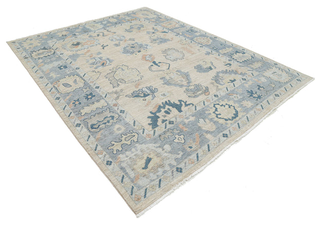 Hand Knotted Oushak Wool Rug 8' 0" x 9' 10" - No. AT22781