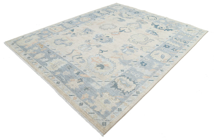 Hand Knotted Oushak Wool Rug 8' 0" x 9' 10" - No. AT22781