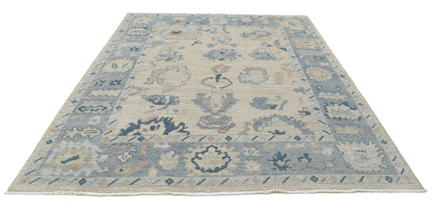 Hand Knotted Oushak Wool Rug 8' 0" x 9' 10" - No. AT22781