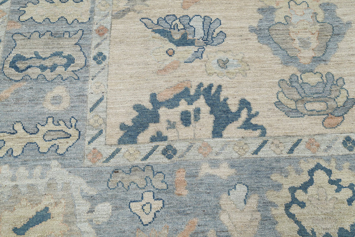 Hand Knotted Oushak Wool Rug 8' 0" x 9' 10" - No. AT22781