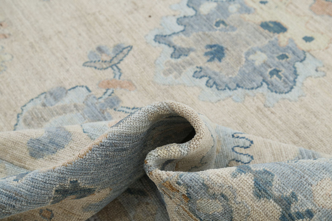 Hand Knotted Oushak Wool Rug 8' 0" x 9' 10" - No. AT22781