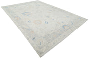 Hand Knotted Oushak Wool Rug 9' 8" x 13' 8" - No. AT31144