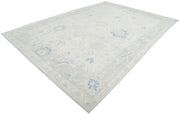 Hand Knotted Oushak Wool Rug 9' 8" x 13' 8" - No. AT31144