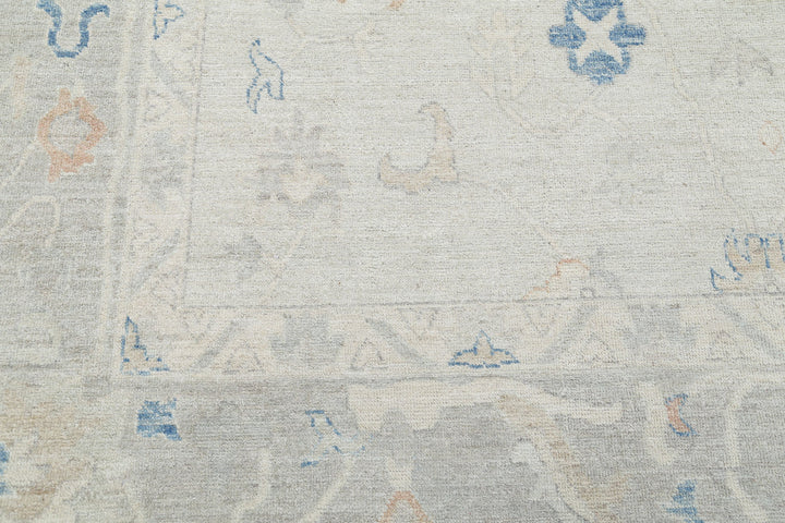Hand Knotted Oushak Wool Rug 9' 8" x 13' 8" - No. AT31144