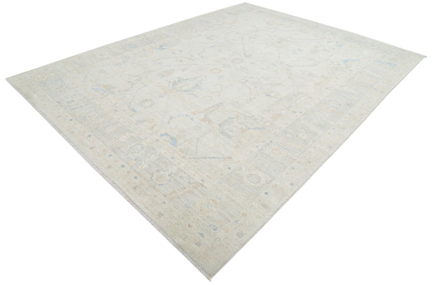 Hand Knotted Oushak Wool Rug 9' 0" x 11' 11" - No. AT90900