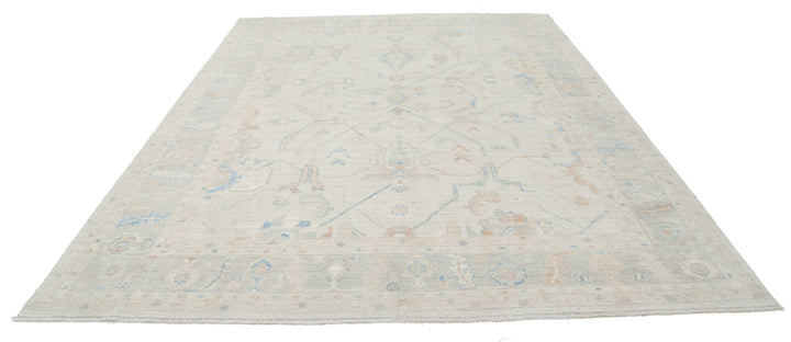 Hand Knotted Oushak Wool Rug 9' 0" x 11' 11" - No. AT90900
