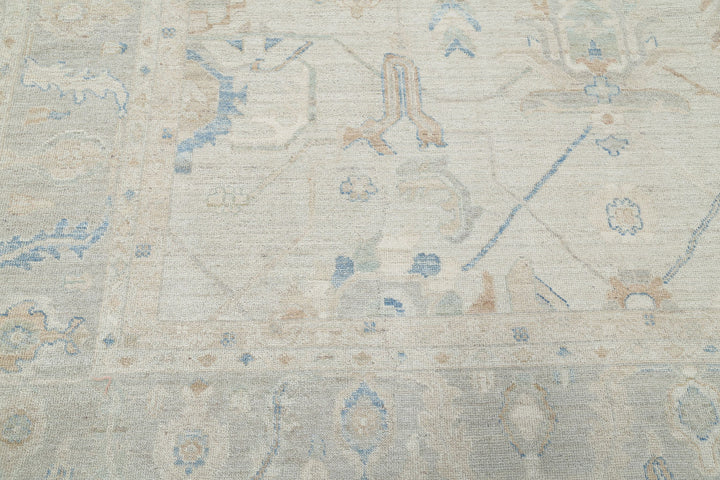 Hand Knotted Oushak Wool Rug 9' 0" x 11' 11" - No. AT90900