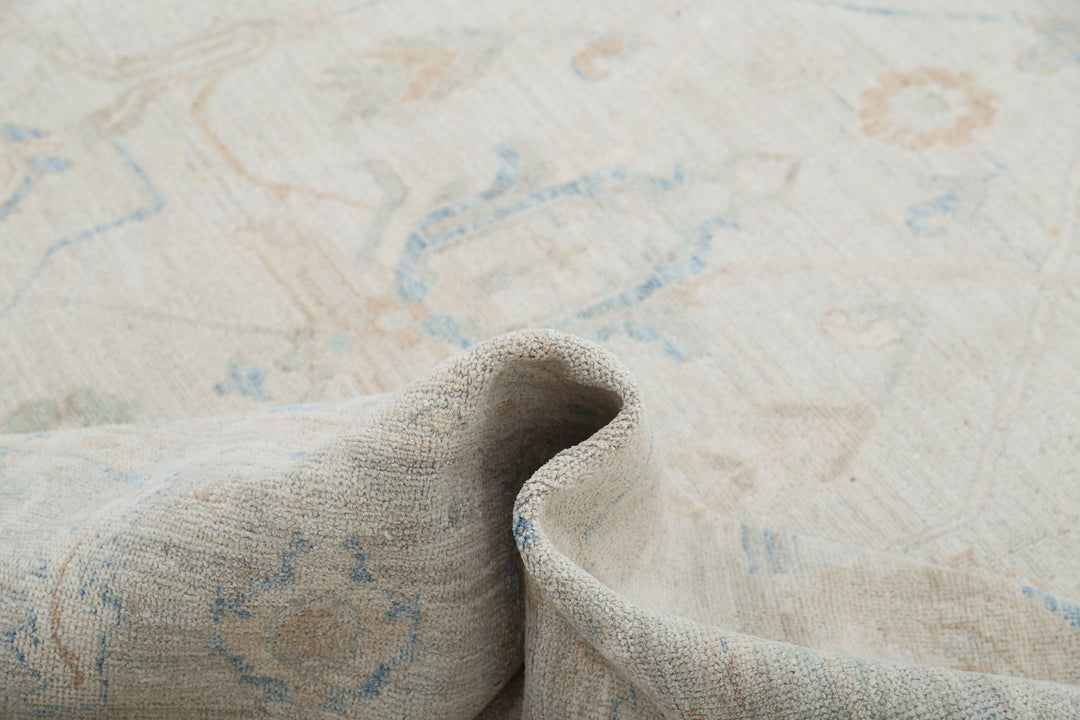 Hand Knotted Oushak Wool Rug 9' 0" x 11' 11" - No. AT90900
