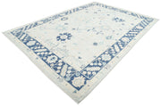 Hand Knotted Oushak Wool Rug 8' 9" x 12' 6" - No. AT88340
