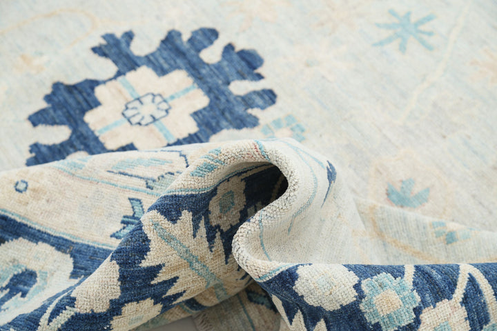 Hand Knotted Oushak Wool Rug 8' 9" x 12' 6" - No. AT88340