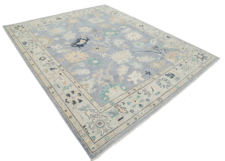 Hand Knotted Oushak Wool Rug 8' 1" x 9' 9" - No. AT29824