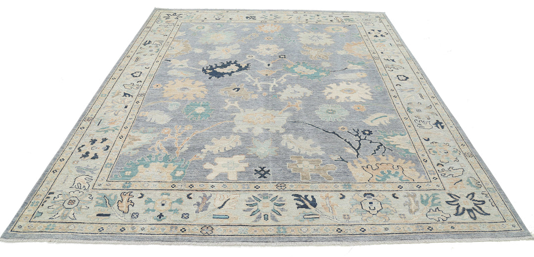 Hand Knotted Oushak Wool Rug 8' 1" x 9' 9" - No. AT29824