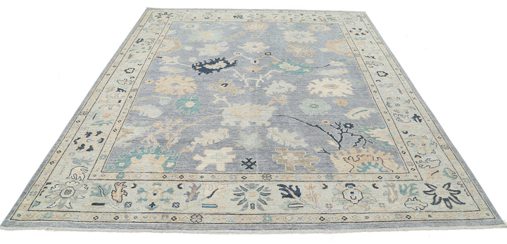 Hand Knotted Oushak Wool Rug 8' 1" x 9' 9" - No. AT29824