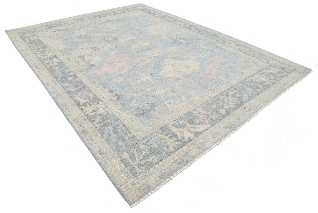 Hand Knotted Oushak Wool Rug 9' 2" x 12' 0" - No. AT20149