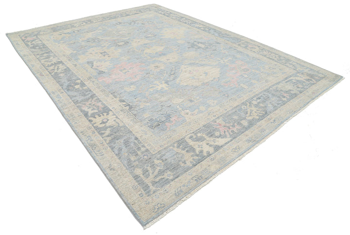 Hand Knotted Oushak Wool Rug 9' 2" x 12' 0" - No. AT20149