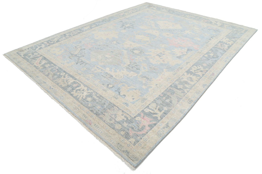 Hand Knotted Oushak Wool Rug 9' 2" x 12' 0" - No. AT20149