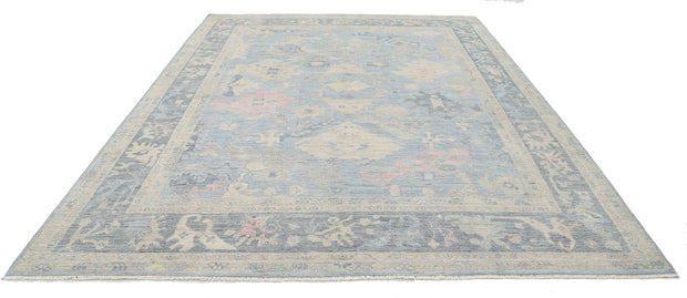 Hand Knotted Oushak Wool Rug 9' 2" x 12' 0" - No. AT20149