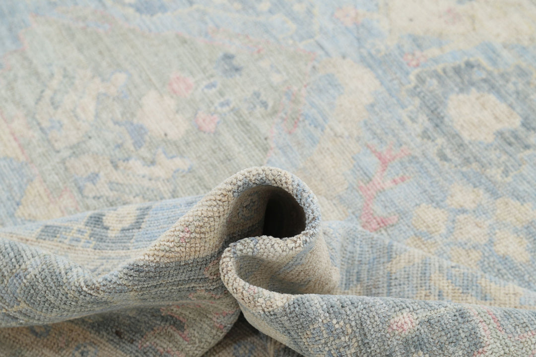 Hand Knotted Oushak Wool Rug 9' 2" x 12' 0" - No. AT20149